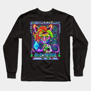 Cybercat hold an Ethereum BoRGToPiA 010 Long Sleeve T-Shirt